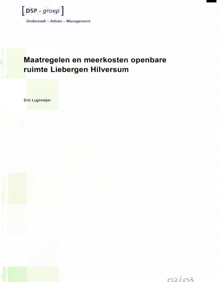 Maatregelen en meerkosten openbare ruimte Liebergen Hilversum – Maatregelen en meerkosten openbare ruimte Liebergen Hilversum