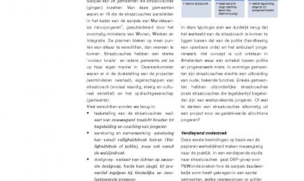 Aanspreken op straat – Factsheet inventarisatie straatcoaches