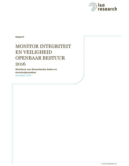 Monitor Integriteit en Veiligheid 2016