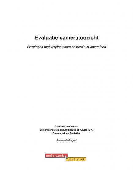Evaluatie Cameratoezicht Amersfoort – Evaluatie Cameratoezicht
