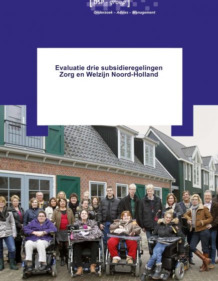 Evaluatie drie subsidieregelingen Zorg en Welzijn Noord-Holland