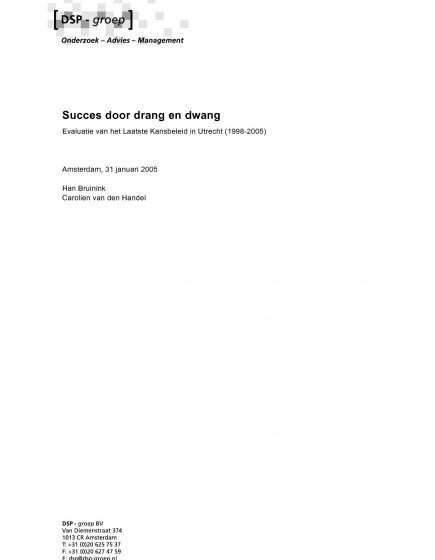 Succes door drang en dwang – Succes door drang en dwang