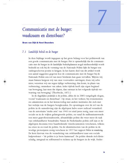 Communicatie met de burger: waakzaam en dienstbaar?
