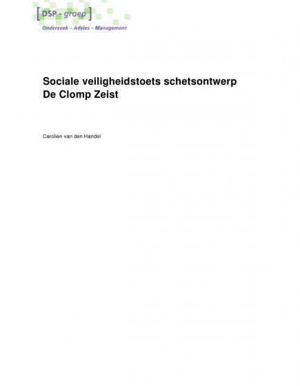 Sociale veiligheidstoets schetsontwerp De Clomp Zeist