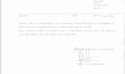 Onderzoek project Surinaamse en Antilliaanse Randgroepjongeren in Amsterdam – Onderzoek project Surinaamse en Antilliaanse Randgroepjongeren in Amsterdam