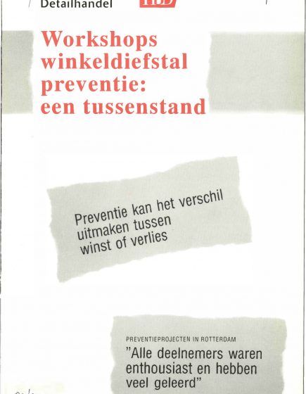 Workshops winkeldiefstalpreventie: een tussenstand – Workshops winkeldiefstalpreventie: een tussenstand