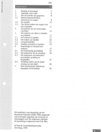 Werken met gegevens (hoofdstuk in het Basisboek Criminaliteitspreventie) – Werken met gegevens (hoofdstuk in het Basisboek Criminaliteitspreventie)