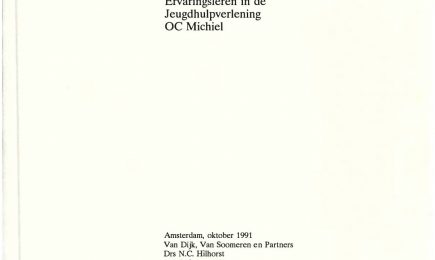 Eindrapportage Experiment Ervaringsleren in de jeugdhulpverlening OC Michiel – Eindrapportage Experiment Ervaringsleren in de jeugdhulpverlening OC Michiel