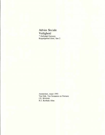 Advies sociale veiligheid, Definitief ontwerp Koppelgebied Zeist, fase 2 – Advies sociale veiligheid, Definitief ontwerp Koppelgebied Zeist, fase 2