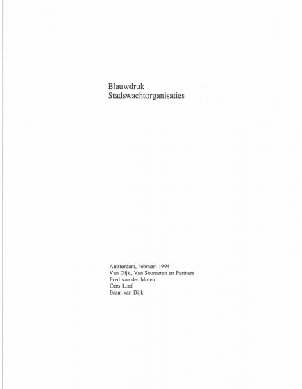 Blauwdruk Stadswachtorganisaties – Blauwdruk Stadswachtorganisaties