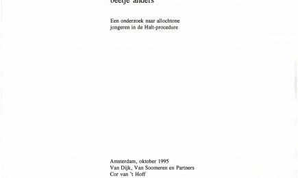 Hetzelfde, maar toch een beetje anders Een onderzoek naar allochtone jongeren in de Halt procedure – Hetzelfde, maar toch een beetje anders Een onderzoek naar allochtone jongeren in de Halt procedure