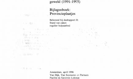 Evaluatie VWS beleid Bestrijding seksueel geweld (1991 1995) – Bijlagenboek