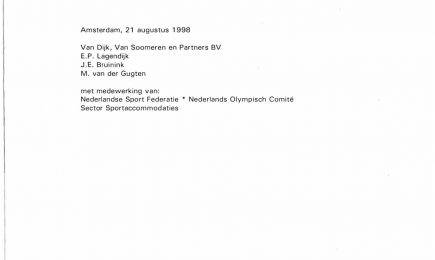 Privatiseringsmonitor Sportaccommodaties 1996 1999. Tussenrapportage – Privatiseringsmonitor Sportaccommodaties 1996 1999. Tussenrapportage