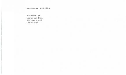 Evaluatie Beleid Jeugd en Veiligheid Amsterdam 1995 tot en met 1998 – Bijlagen
