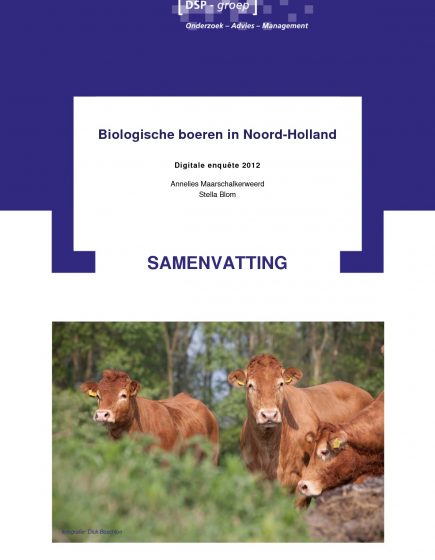 Biologische boeren in Noord-Holland – Samenvatting