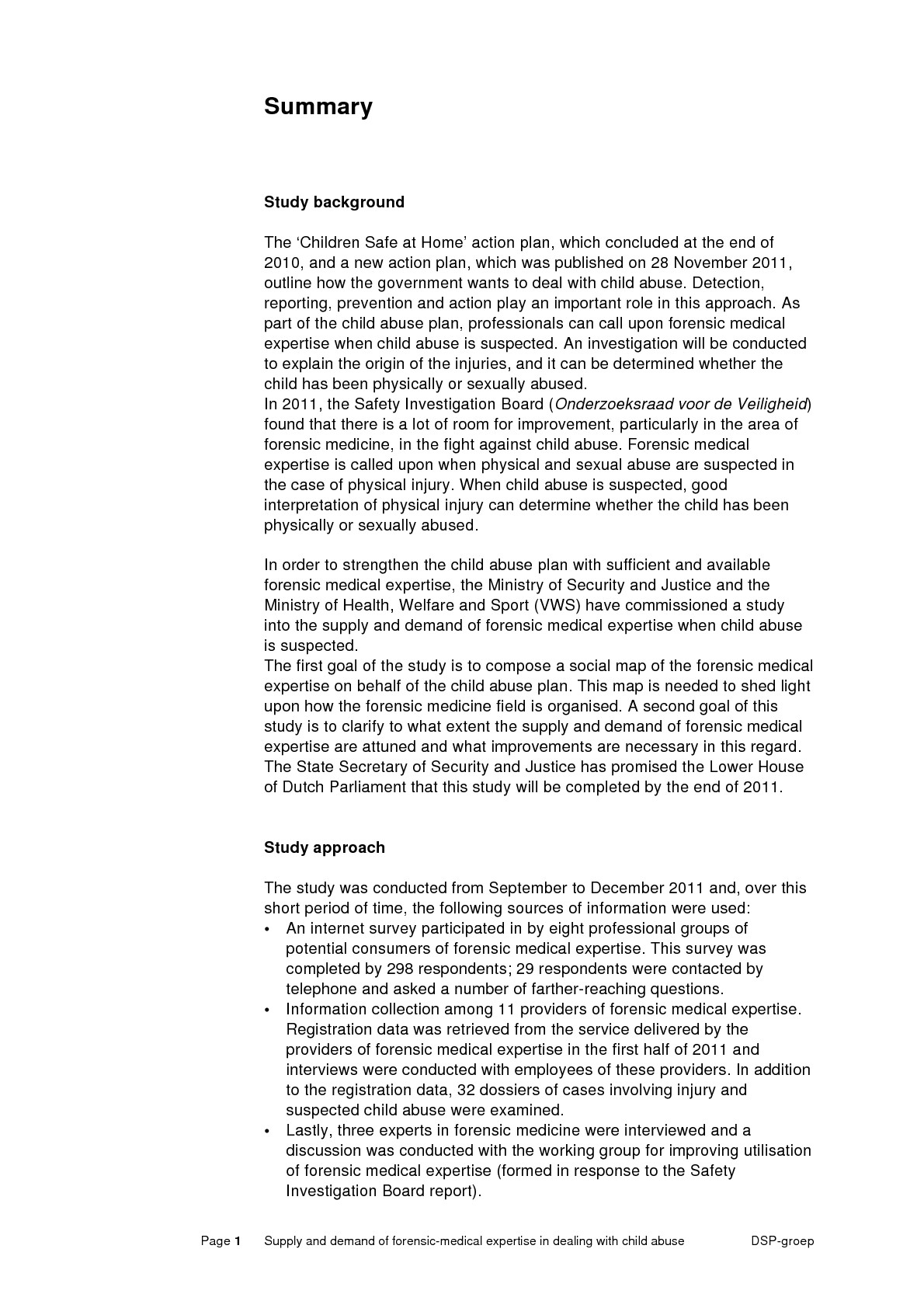 Engelse samenvatting Forensisch medische expertise kindermishandeling