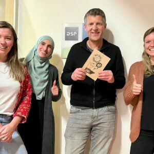foto van vier DSP- en Jinc medewerkers