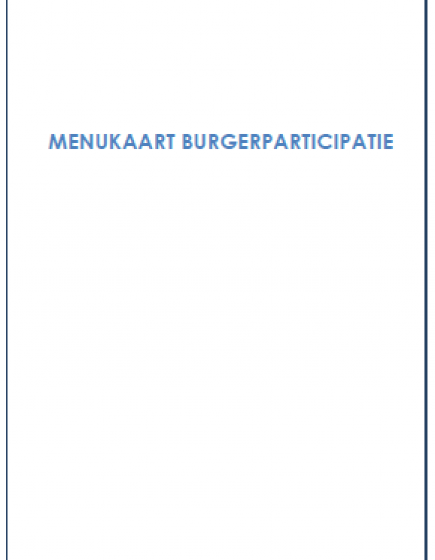 Menukaart burgerparticipatie